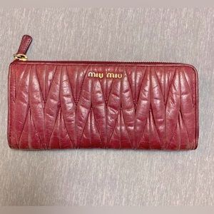 Miu Miu Matelasse Nappa Leather Wallet
